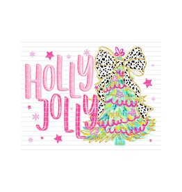 DTF Christmas Prints-320*12sec-Cold Peel-Holly Jolly Tree (Adult)