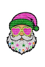 DTF Christmas Prints-320*12sec-Cold Peel Glitter Santa (Youth)