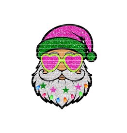 DTF Christmas Prints-320*12sec-Cold Peel Glitter Santa (Youth)
