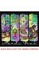 DTF Print-320* 12secs Cold Peel- Mardi Gras Brush Stroke (Adult)