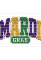 DTF Print-320* 12secs Cold Peel- Mardi Gras Faux Fur (Adult)