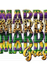 DTF Print-320* 12secs COLD PEEL Leopard Mardi Gras (Adult)