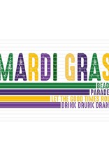 DTF Print-320* 12secs Cold Peel- Mardi Gras Distressed Lines (Adult)