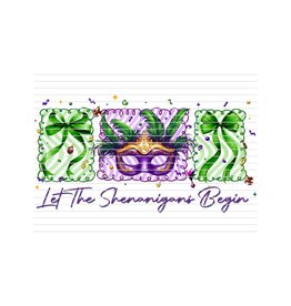 DTF Print-320* 12secs Cold Peel- Mardi Gras Shenanigans (Adult)