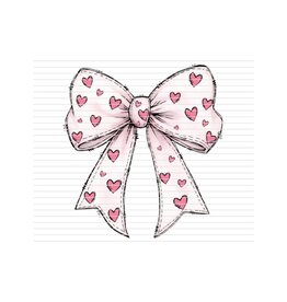 DTF Print-320* 12secs Cold Peel-Valentine Bow (Adult) VD10