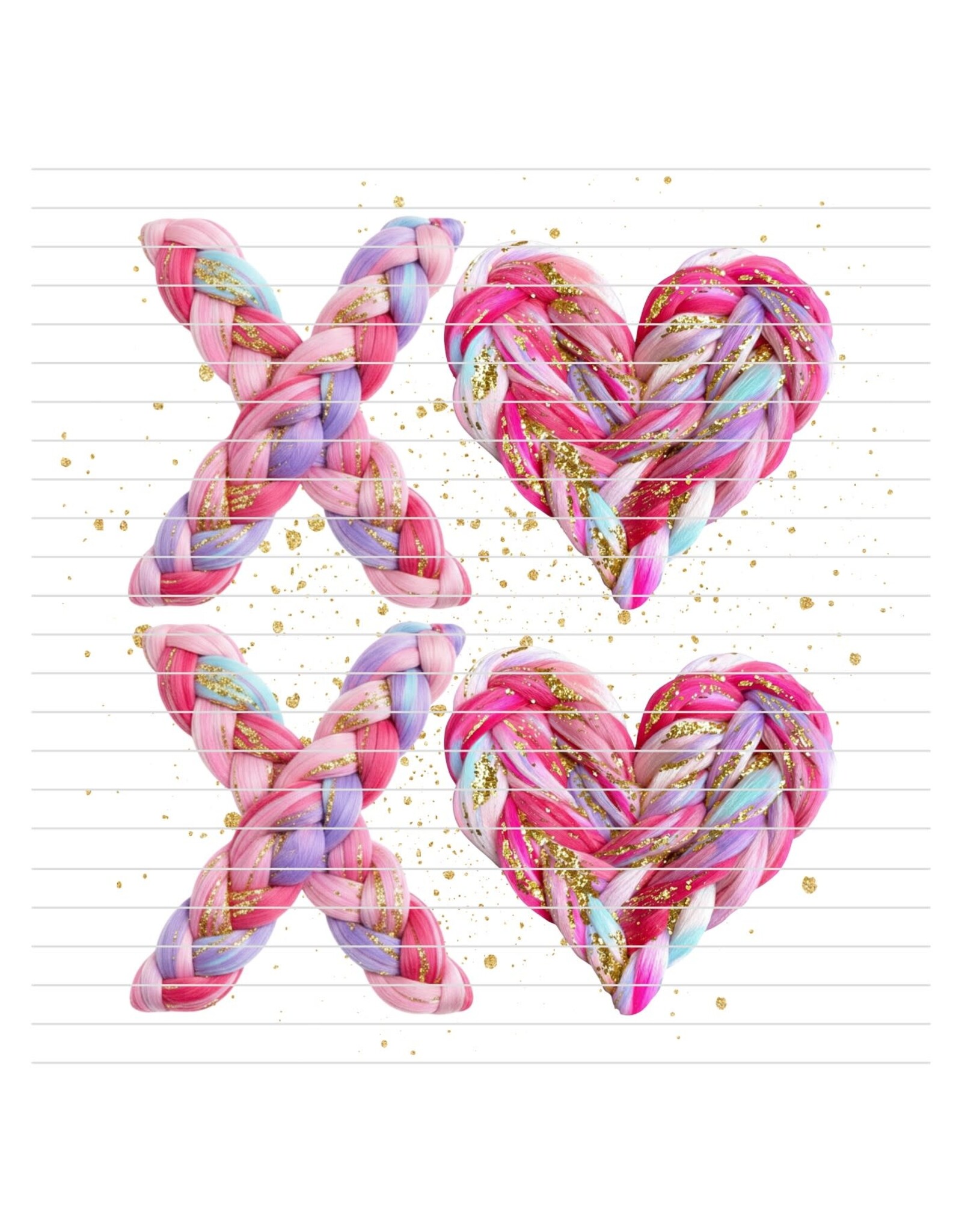 DTF Print-320* 12secs Cold Peel-XOXO Crochet (Adult)