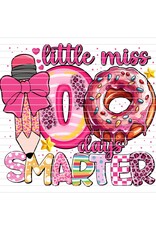 DTF Print-320*12sec-Cold Peel-Little Miss 100 Days Smarter (Youth)