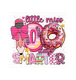DTF Print-320*12sec-Cold Peel-Little Miss 100 Days Smarter (Youth)
