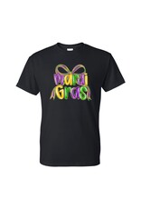 Mardi Gras Coquette Bow Adult Tee (Gildan 50/50)