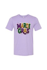 Mardi Gras Crochet Adult Tee (Bella+Canvas)
