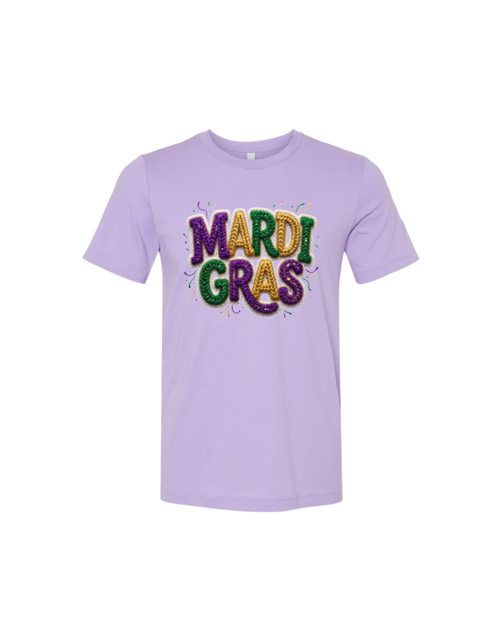 Mardi Gras Crochet Adult Tee (Bella+Canvas)