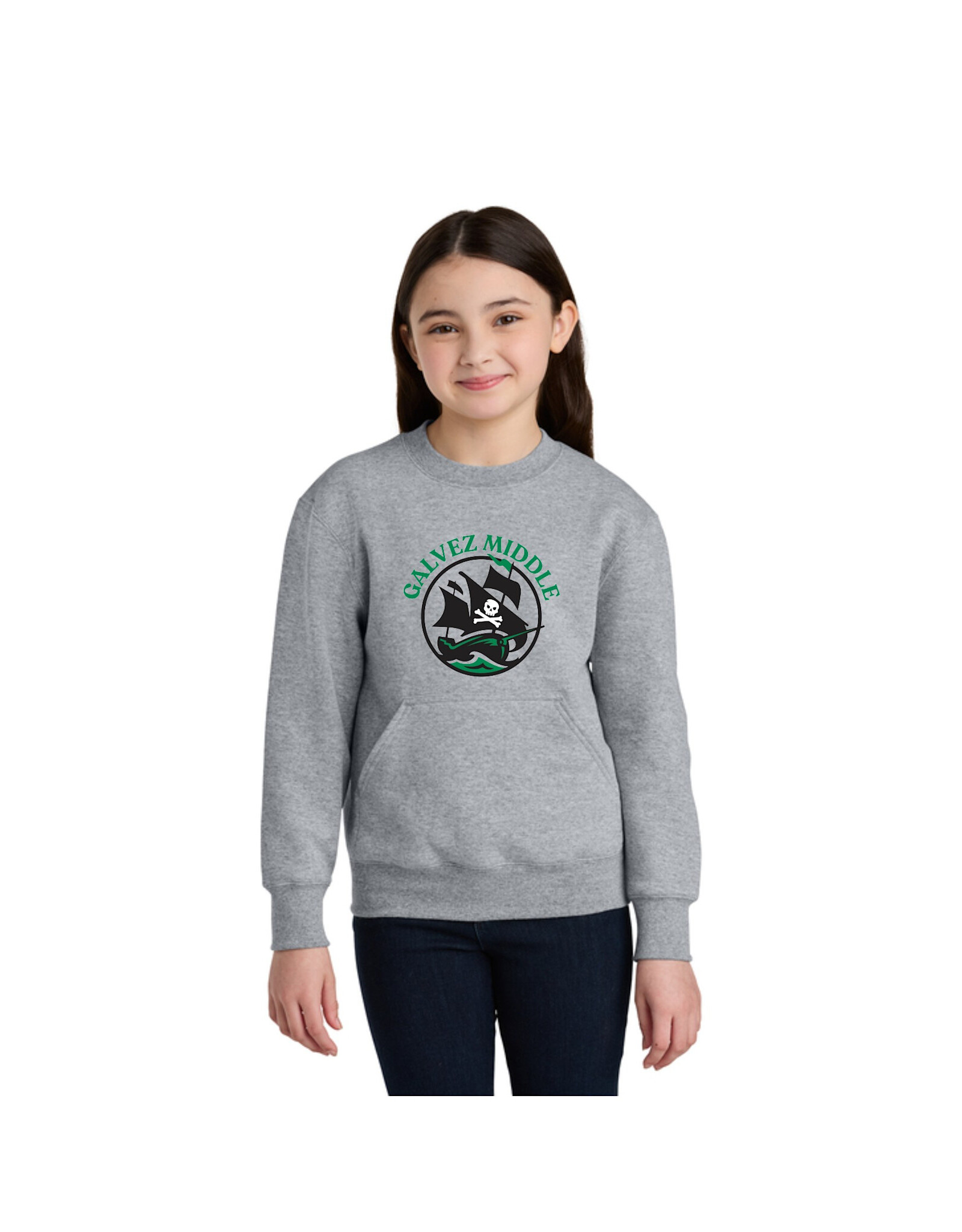 Port & Co Fleece Pocket Sweatshirt (GTSD4) Athletic Heather