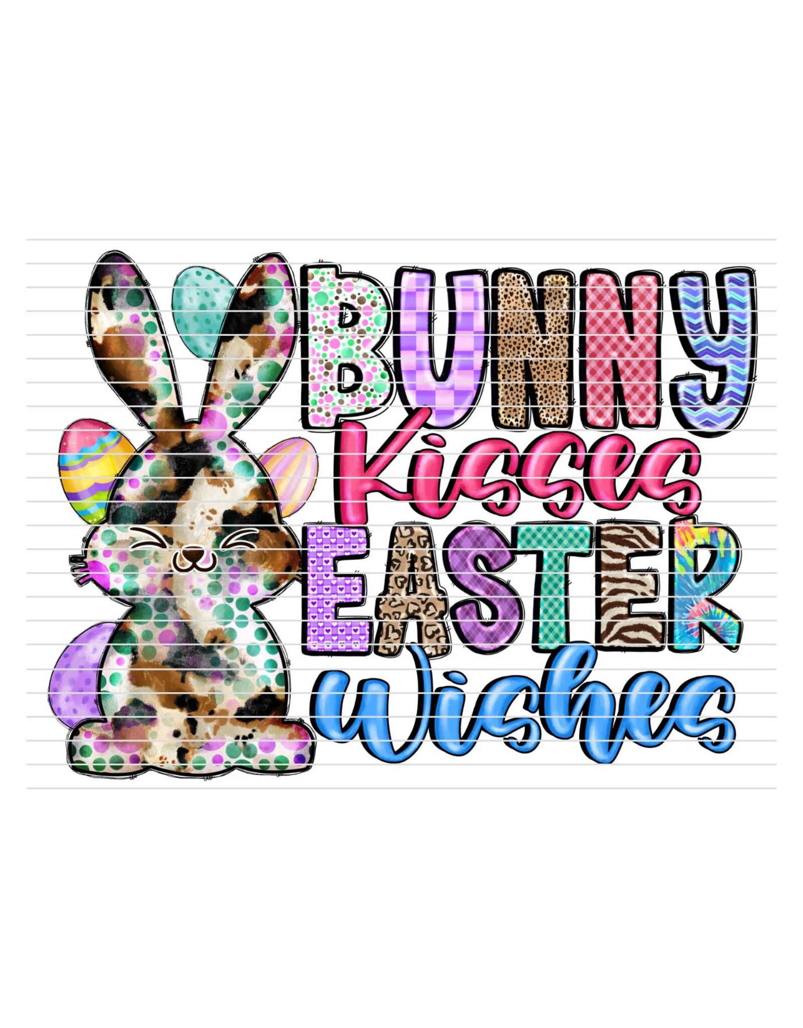 DTF Print 320* 12Sec COLD PEEL- Bunny Kisses (Toddler)