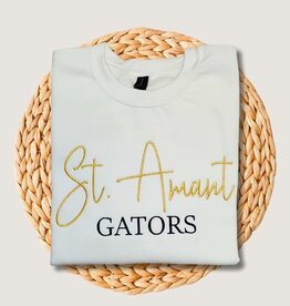 Saint Amant Metallic Embroidered Crewneck Sweatshirt