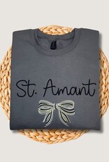 St. Amant Bow Embroidered Crewneck Sweatshirt