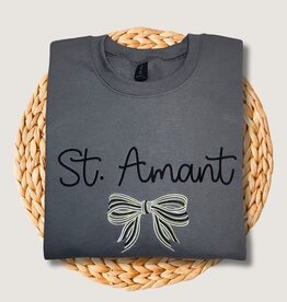 St. Amant Bow Embroidered Crewneck Sweatshirt