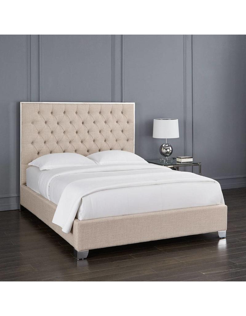 Kroma Bed Beige King Livin Style Furniture Xcella Kroma Beige King Bed