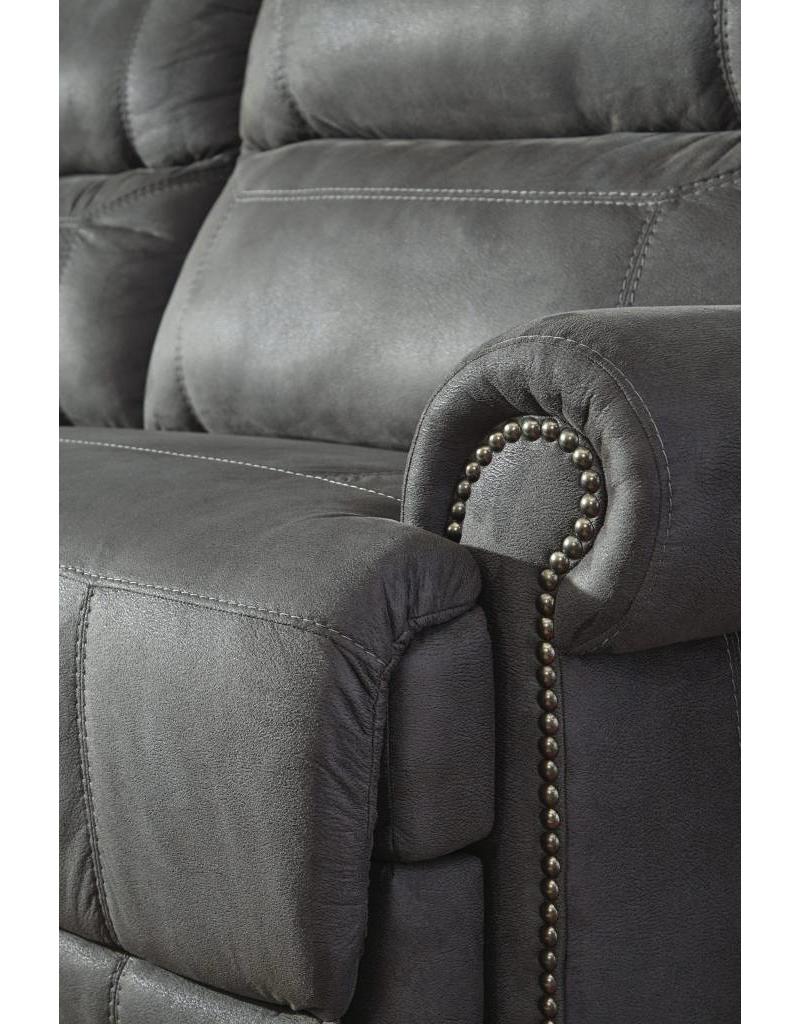 Austere Power Reclining Chair Grey Livin Style Furniture