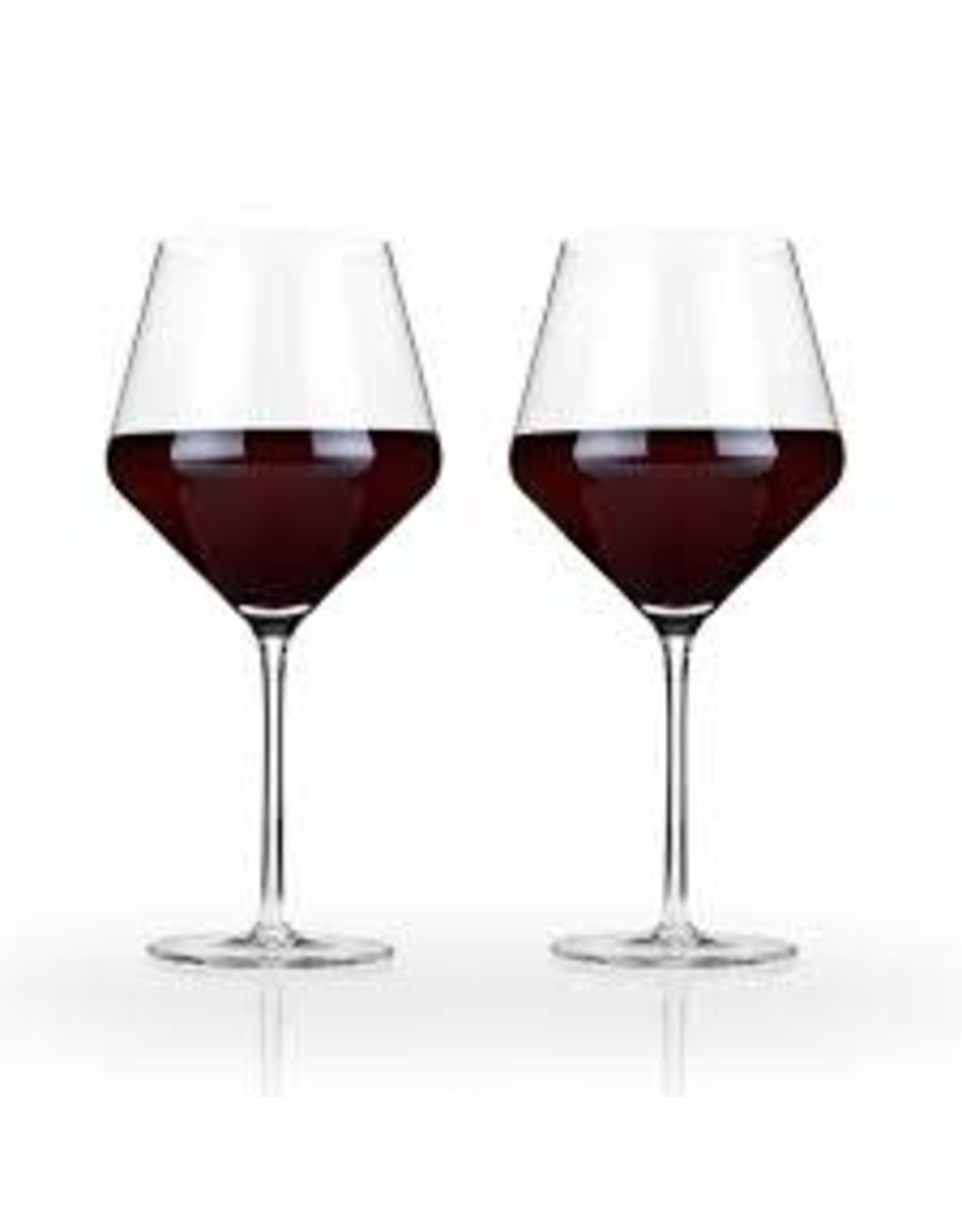 Viski  Crystal Burgundy Glasses Set of 2