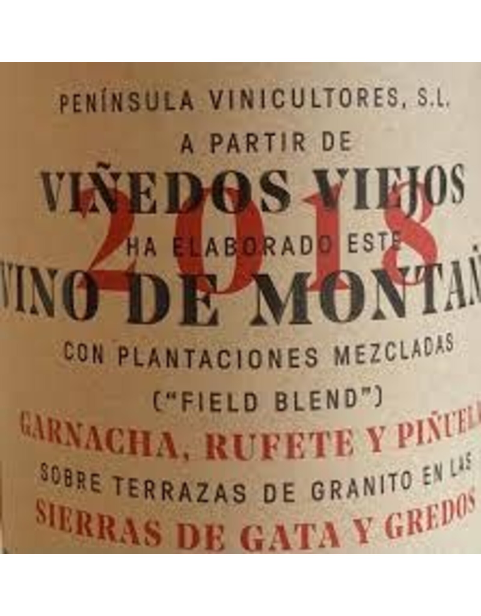 Vino de Montana Garnacha/Rufete/Pinuela