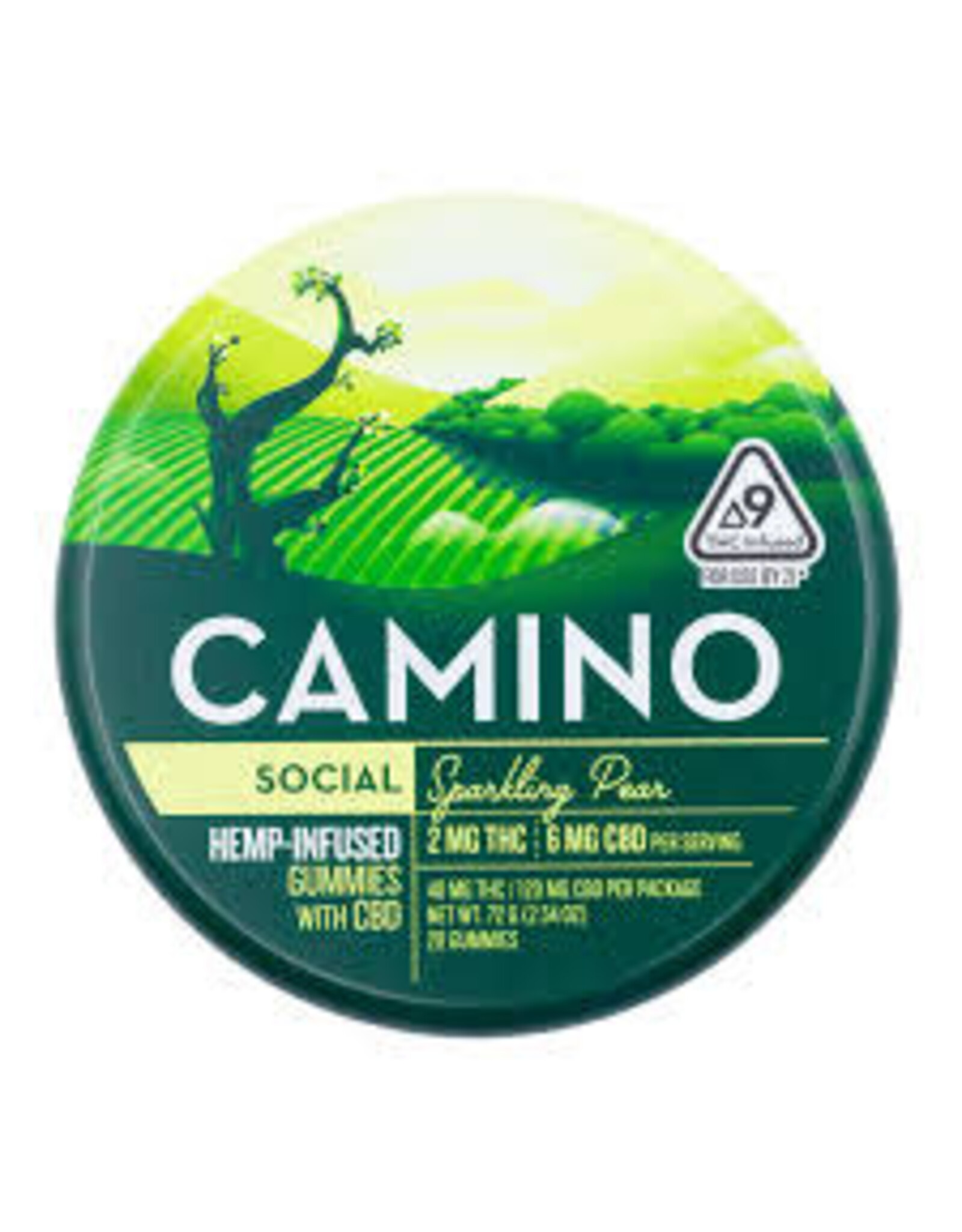 Camino Hemp Gummies Green Sparkling Pear