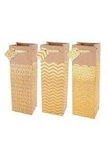 Kraft and Gold Wine Bag