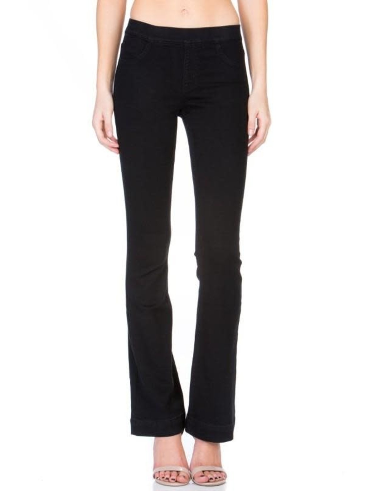 CELLO MID RISE FLARE JEGGINGS|BLACK - Southern Grain