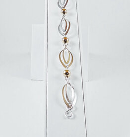 B&R Designs by Nilsson Sterling Isabella Bracelet with Gold-filled Bead