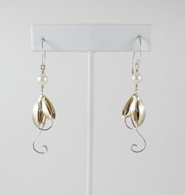 B&R Designs by Nilsson Sterling and Gold-fill Dancing Fairy Earrings