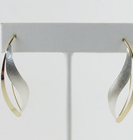 B&R Designs by Nilsson Sterling and Gold-filled Leaf Earrings