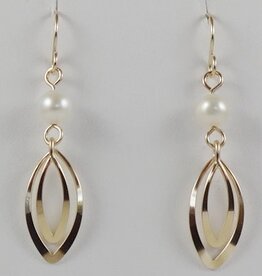 B&R Designs by Nilsson Gold-filled Isabella Earrings with Pearl
