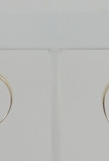 B&R Designs by Nilsson Gold-filled Circle Swirl and Pearl Earrings #2045G