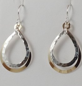 B&R Designs by Nilsson Small Double Tear Drop Mixed Earrings