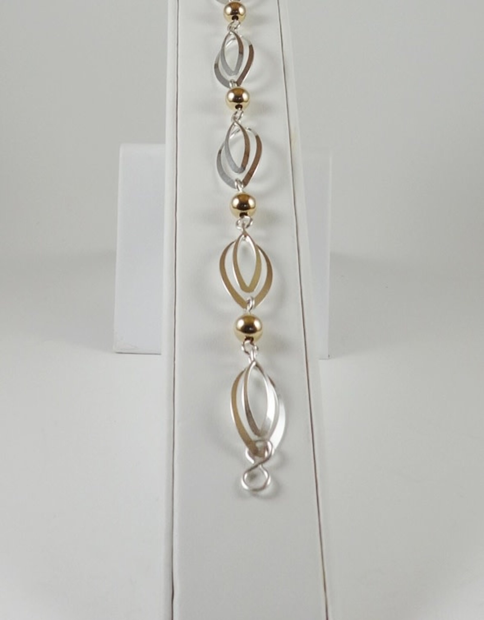B&R Designs by Nilsson Sterling Silver Isabella Bracelet with Gold-filled Bead #BR52S