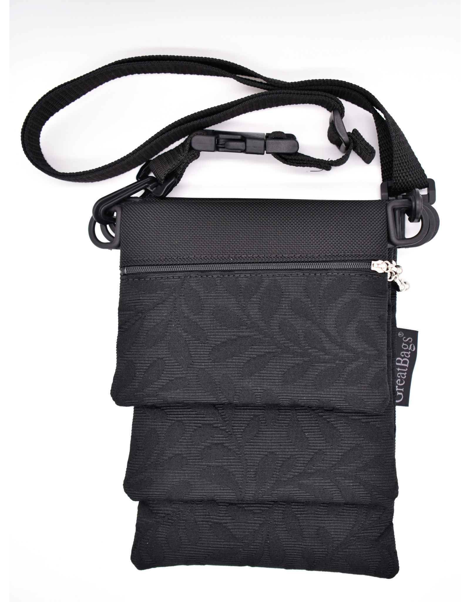 black fabric purse