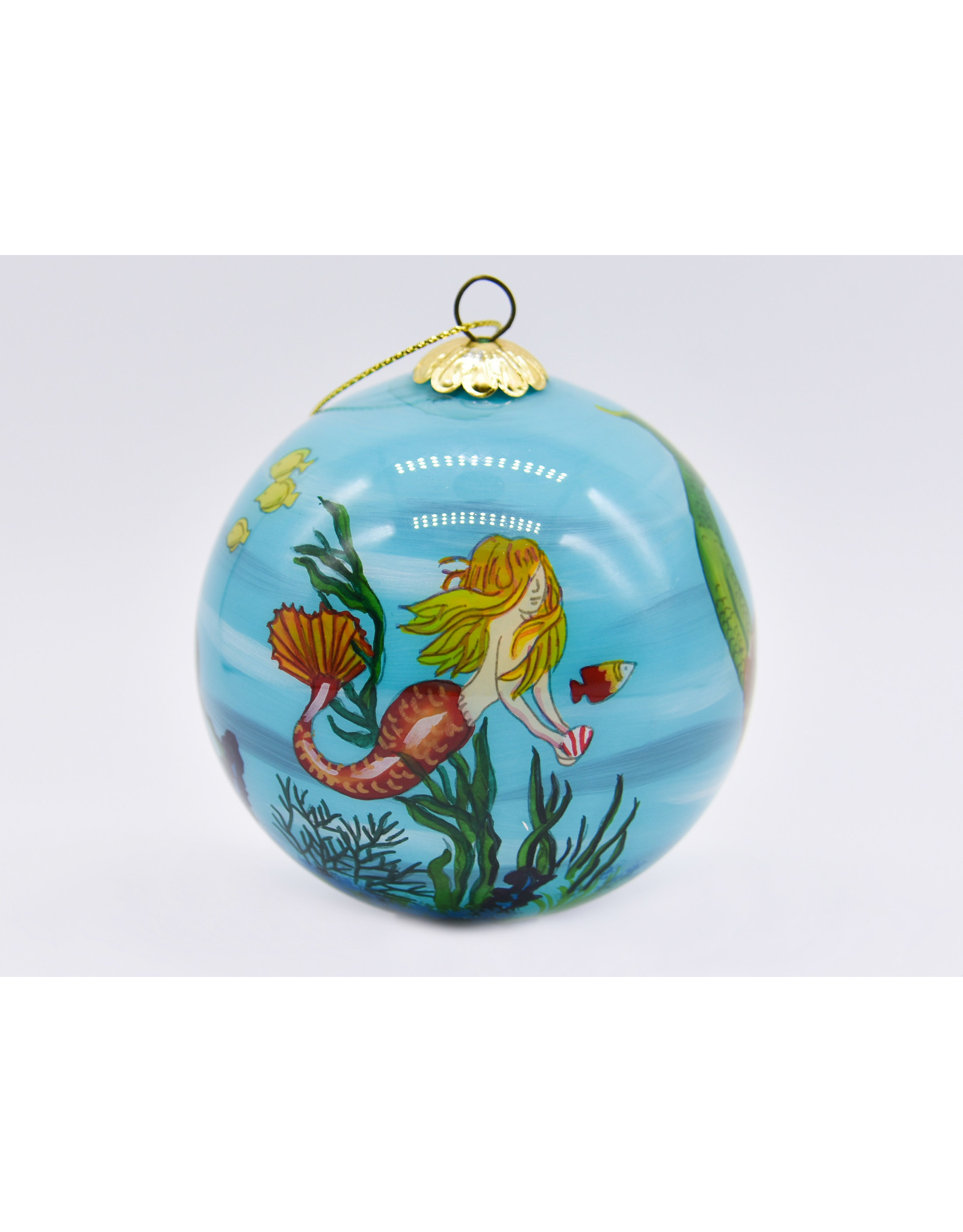 Coastal Mermaid on Turtle Christmas ornament Coastal Mermaid on Turtle Christmas ornament