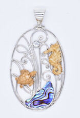 Goddess Design Studio Oval with Bone Sealife Pendant Only