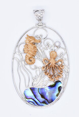 Goddess Design Studio Oval with Bone Sealife Pendant Only