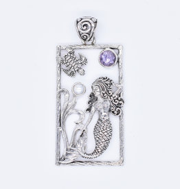 Goddess Design Studio Mermaid in Rectangle Pendant