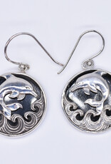 Goddess Design Studio Dolphin in Circle Earrings