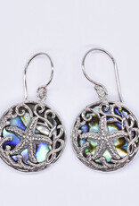 Goddess Design Studio Starfish and Reef in Circle Earrings