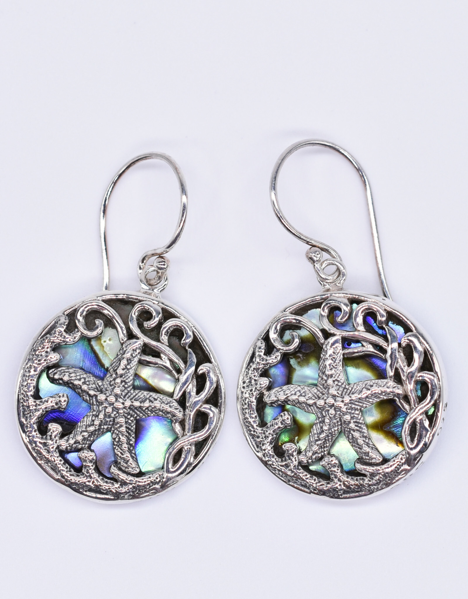 Goddess Design Studio Starfish and Reef in Circle Earrings