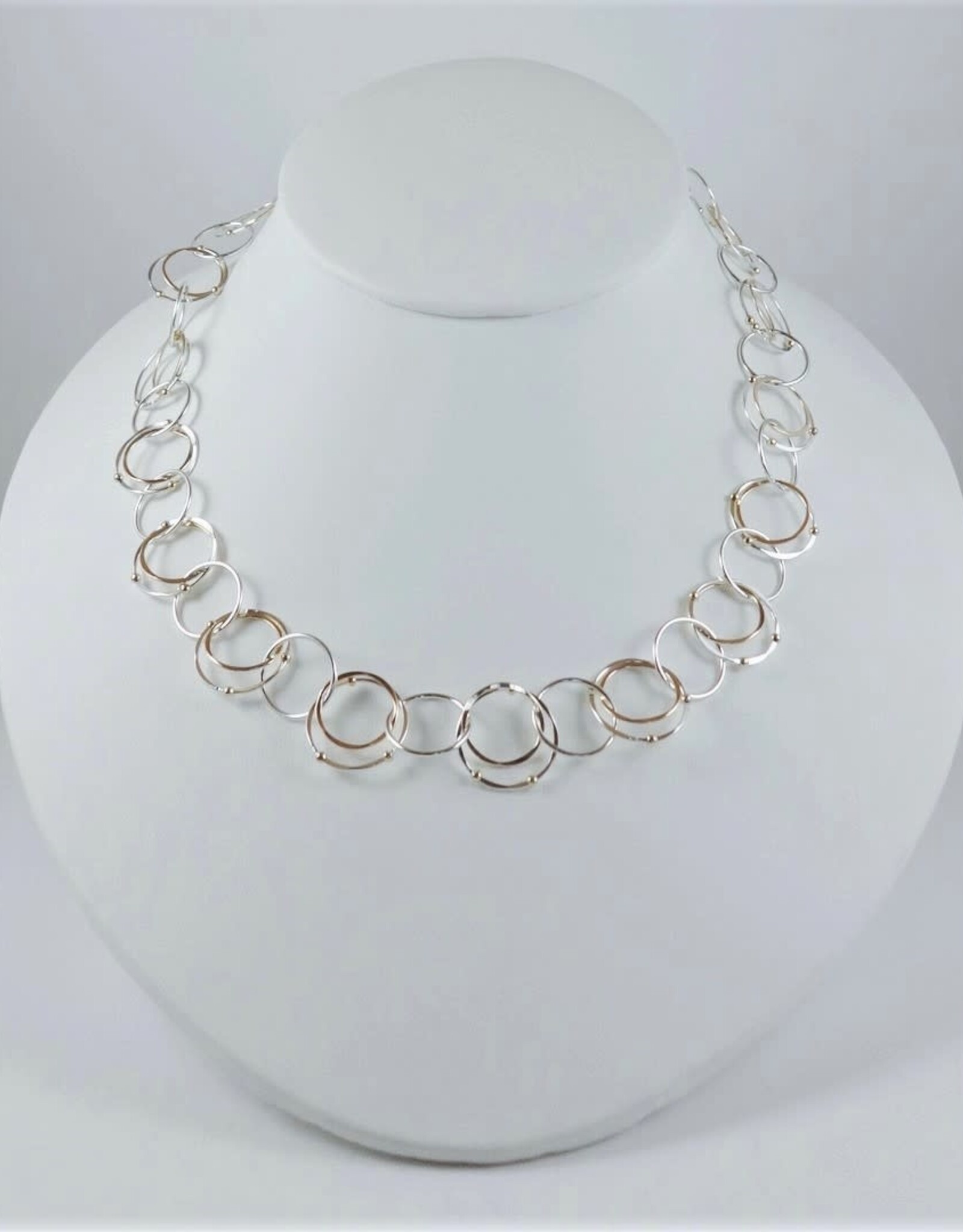 B&R Designs by Nilsson Sterling Silver and Gold-filled Amanda Double Necklace #NK127M 18"