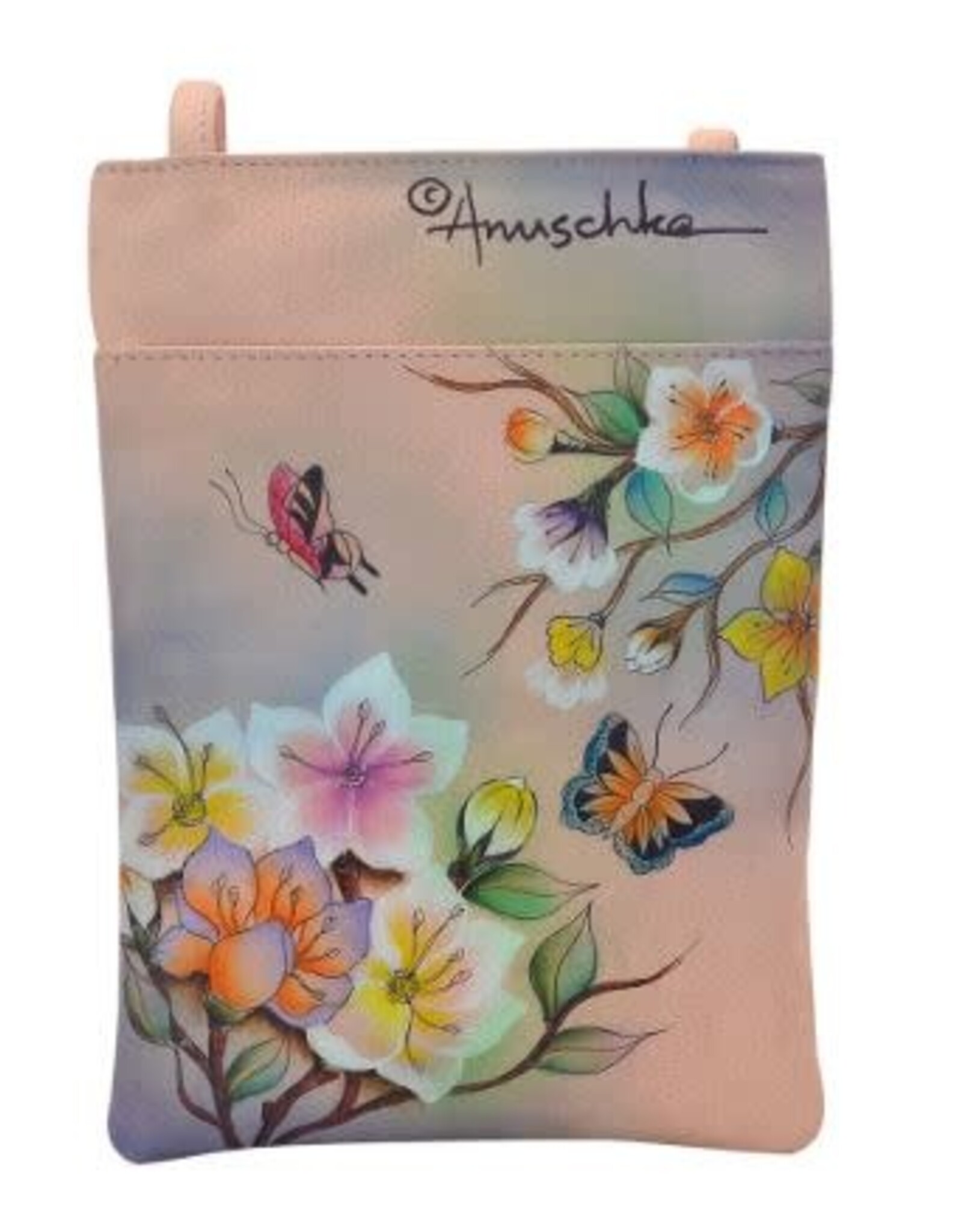 Orchid Hand-Painted Crossbody Saddle Bag | Petalura