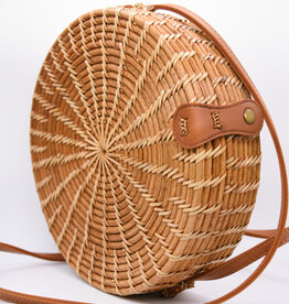 Lombok Weavers Round Basket Purses