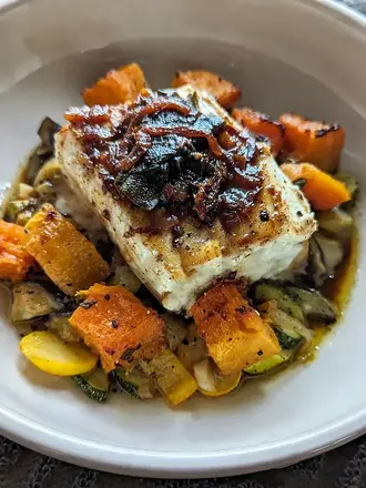 Recipe: Pan Seared Halibut with Caramelized Fennel Jam