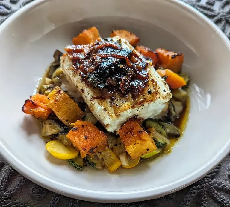 Recipe: Pan Seared Halibut with Caramelized Fennel Jam