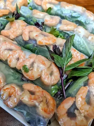 Recipe:  Fresh Shimp Rolls with Honey Ginger Dipping Sauce