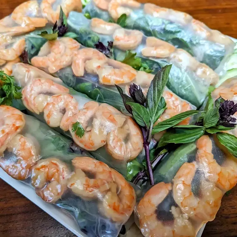 Fresh Shimp Rolls with Honey Ginger Dipping Sauce Recipe