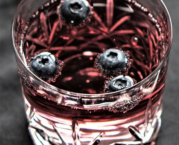 Recipe Blueberry LemonThyme Sparkling Shrub Olive R Twist Olive Oil Co